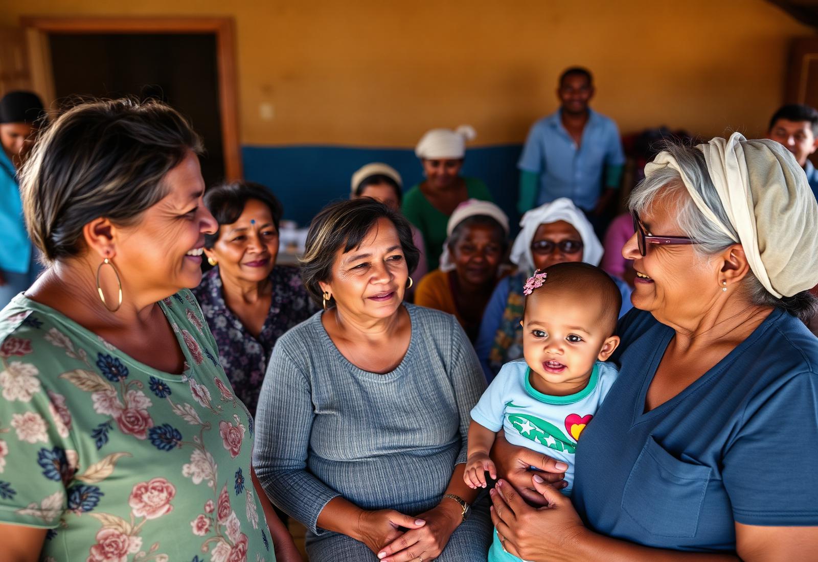 Diverse Texas families and community members